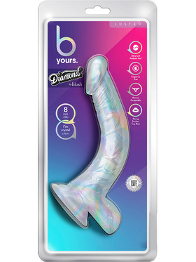 B Yours: Diamond Luster Dildo, 21.5 cm, transparent