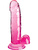 King Cock Clear: Dildo with Balls, 20 cm, rosa