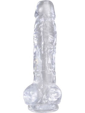 King Cock Clear: Dildo with Balls, 22 cm, transparent