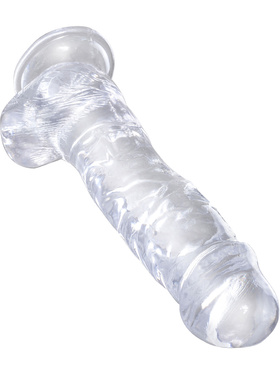 King Cock Clear: Dildo with Balls, 22 cm, transparent