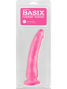 Pipedream Basix: Slim Seven Dildo, 20.5 cm, rosa