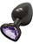 Ouch!: Heart Gem Metal Butt Plug, medium, grå