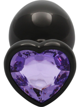 Ouch!: Heart Gem Metal Butt Plug, large, grå