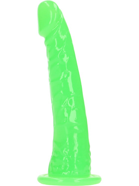 RealRock: Glow in the Dark Realistic Dildo, 15.5 cm, grön