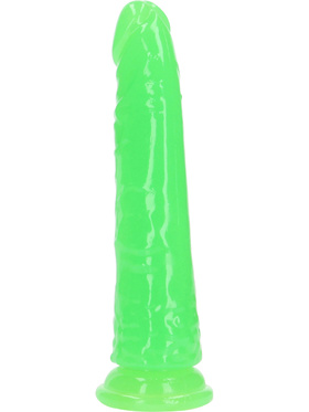 RealRock: Glow in the Dark Realistic Dildo, 15.5 cm, grön