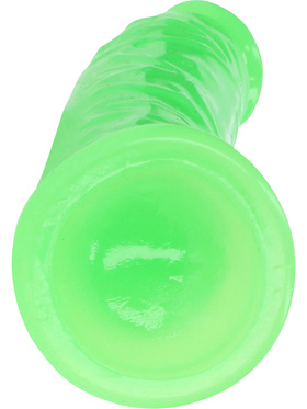 RealRock: Glow in the Dark Realistic Dildo, 15.5 cm, grön