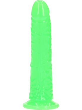 RealRock: Glow in the Dark Realistic Dildo, 18 cm, grön