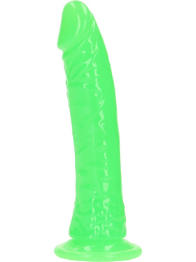 RealRock: Glow in the Dark Realistic Dildo, 18 cm, grön