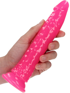 RealRock: Glow in the Dark Realistic Dildo, 18 cm, rosa