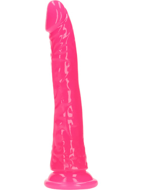 RealRock: Glow in the Dark Realistic Dildo, 18 cm, rosa