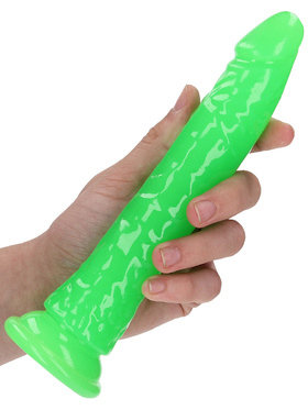 RealRock: Glow in the Dark Realistic Dildo, 20 cm, grön