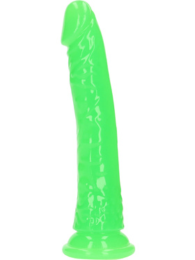 RealRock: Glow in the Dark Realistic Dildo, 20 cm, grön