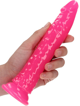 RealRock: Glow in the Dark Realistic Dildo, 20 cm, rosa