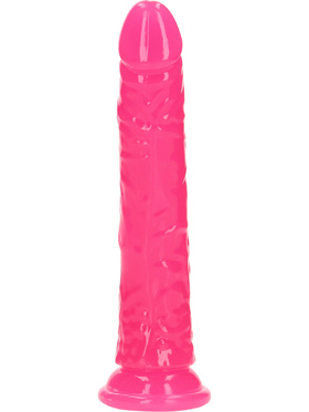 RealRock: Glow in the Dark Realistic Dildo, 20 cm, rosa