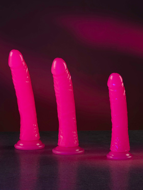 RealRock: Glow in the Dark Realistic Dildo, 20 cm, rosa