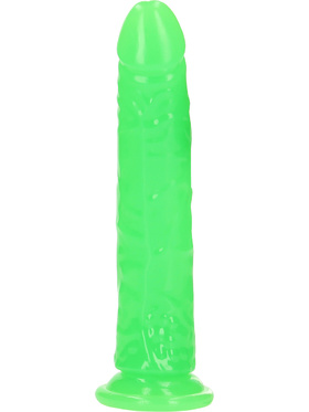 RealRock: Glow in the Dark Realistic Dildo, 22.5 cm, grön