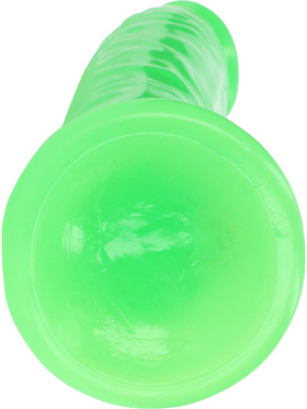 RealRock: Glow in the Dark Realistic Dildo, 22.5 cm, grön