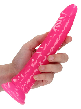 RealRock: Glow in the Dark Realistic Dildo, 22.5 cm, rosa