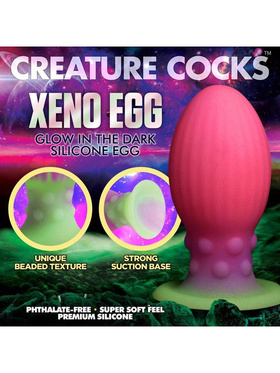Creature Cocks: Xeno Egg, Glow in the Dark Silicone XL Egg