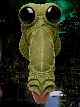 Creature Cocks: Swamp Monster, Scaly Silicone Dildo