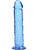 RealRock: Crystal Clear Straight Realistic Dildo, 23 cm, blå