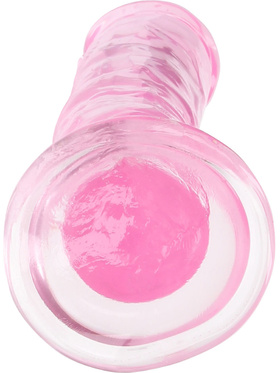 RealRock: Crystal Clear Straight Realistic Dildo, 14.5 cm, rosa