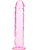 RealRock: Crystal Clear Straight Realistic Dildo, 18 cm, rosa