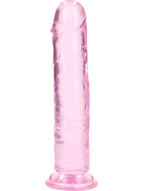 RealRock: Crystal Clear Straight Realistic Dildo, 20 cm, rosa