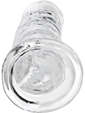 RealRock: Crystal Clear Straight Realistic Dildo, 20 cm, transparent