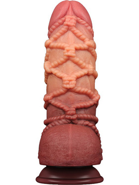 LoveToy: Dual-layered Silicone Cock with Rope, 24.5 cm
