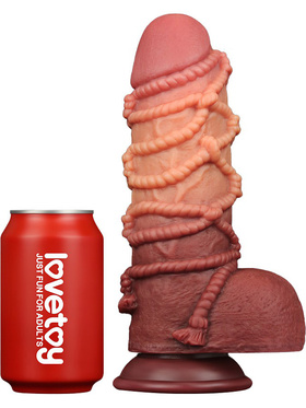 LoveToy: Dual-layered Silicone Cock with Rope, 24.5 cm