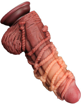 LoveToy: Dual-layered Silicone Cock with Rope, 24 cm