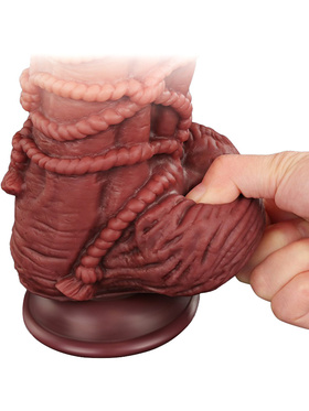LoveToy: Dual-layered Silicone Cock with Rope, 24 cm