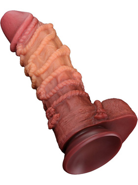 LoveToy: Dual-Layered Silicone Cock with Rope, 27 cm