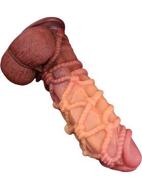 LoveToy: Dual-Layered Silicone Cock with Rope, 27 cm