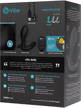 B-Vibe: Expand Plug, Expanding & Vibrating Remote Plug