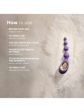 LELO: Soraya Beads, Vibrerande Analkulor, lila