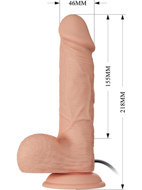 Beautiful Bahamut: Glide & Slide-Skin Vibrating Dildo, 22 cm