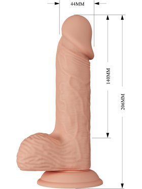 Beautiful Catoblepas: Glide & Slide-Skin Vibrating Dildo, 21 cm