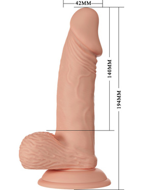 Beautiful Zebulon: Glide & Slide-Skin Dildo, 19 cm