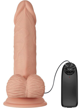 Beautiful Zebulon: Glide & Slide-Skin Vibrating Dildo, 19 cm