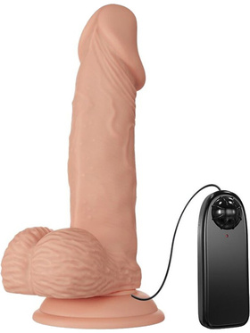 Beautiful Zebulon: Glide & Slide-Skin Vibrating Dildo, 19 cm