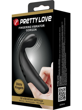 Pretty Love: Gorgon, Fingering Vibrator, svart