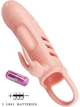 Pretty Love: Sloane, Penis Sleeve Rabbit Vibrator, hudfärgad