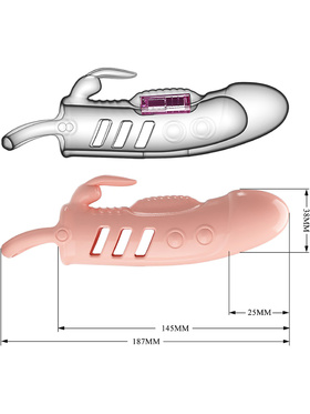 Pretty Love: Sloane, Penis Sleeve Rabbit Vibrator, hudfärgad