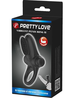 Pretty Love: Vibrant Penis Ring 2, svart