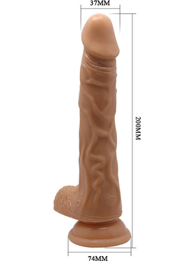 Beautiful Bodach: Rotating Thrusting Dildo Vibrator, 20 cm