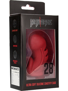 ManCage: Model 28, Ultra Soft Silicone, röd