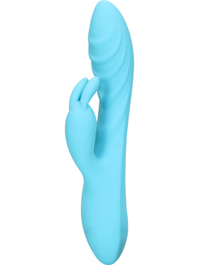 Loveline: Ribbed Ultra Soft Silicone Rabbit Vibrator