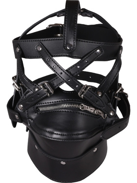 Ouch!: Xtreme Head Harness with Zip-up Mouth & Lock